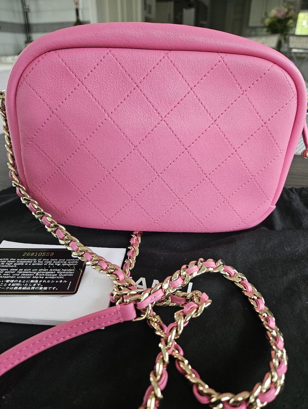 Chanel Pink Goatskin Camera Quilted Crossbody Bag - Picture 7 of 9